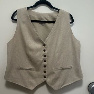 Linen Blend Vest
